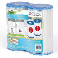 Intex 29002E Type A Pool Filter Cartridge Filter Pumps - Easy-to-Clean - Dacron Paper - Efficient Filtration - Two Pack