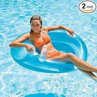 Intex Sit 'N Lounge Inflatable Pool Loungers Blue & Green Gift Set Bundle - 2 Pack, 47