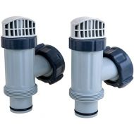 Intex Above Ground Plunger Valves with Gaskets & Nuts Replacement Part (2 Pack)