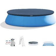 INTEX 28167EH Easy Set Inflatable Swimming Pool Set: 15ft x 48in - includes 1000 GPH Cartridge Filter Pump - Removable Ladder - Pool Cover - Ground Cloth