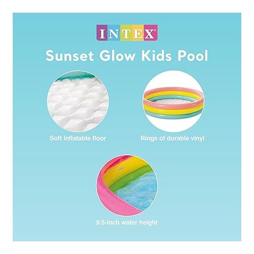 인텍스 Intex Kiddie Pool - Kid's Summer Sunset Glow Design - 58