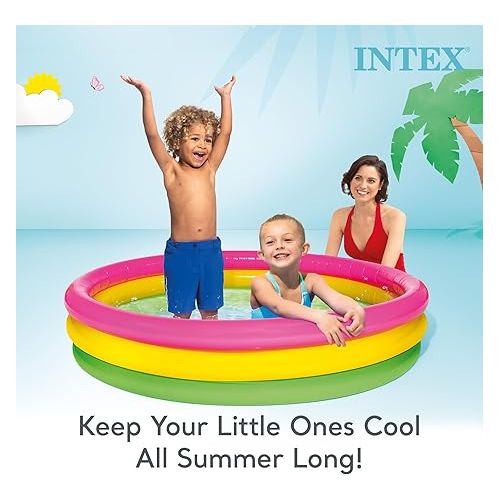 인텍스 Intex Kiddie Pool - Kid's Summer Sunset Glow Design - 58