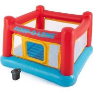 Intex Inflatable Jump-O-Lene Indoor or Outdoor Kids Playhouse Trampoline Bounce Castle House with 120V Electric Quick Fill Air Pump