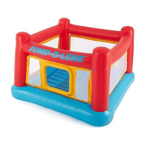 인텍스 Intex Inflatable Jump-O-Lene Indoor Outdoor Kids Bounce Castle House with Air Pump