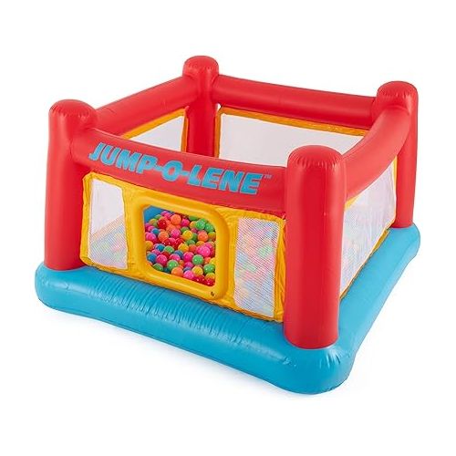 인텍스 Intex Inflatable Jump-O-Lene Indoor Outdoor Kids Bounce Castle House with Air Pump