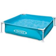 Intex 4 Foot x 12 Inch Miniature Durable Vinyl Outdoor above Ground Frame Kiddie Swimming and Teaching Baby Pool for Ages 3 and Up, Blue