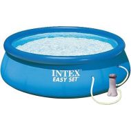 Intex 12 Foot by 30 Inch Easy Set Inflatable Above Ground Swimming Pool with 530 GPH Krystal Clear Filter Pump for Children and Adults, Blue