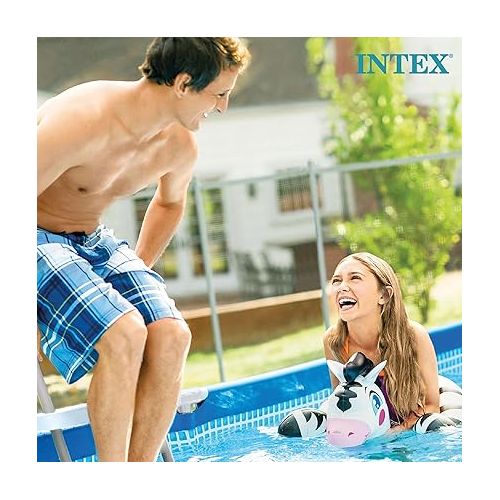 인텍스 Intex Solar Pool Cover for 18' x 9' Rectangular Frame Outdoor Swimming Pools with Carrying Storage Bag, (Pool Cover Only), Blue