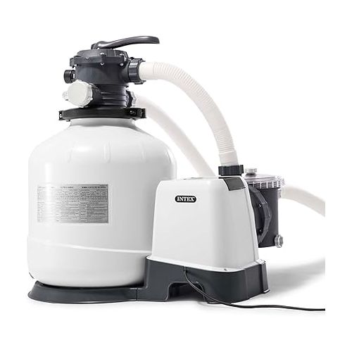 인텍스 Intex 26651EG 3,000 GPH Above Ground Pool Sand Filter Pump with Automatic Timer