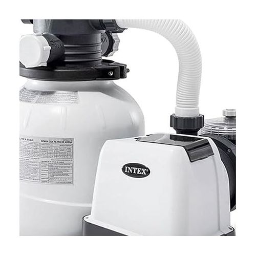 인텍스 INTEX SX2100 Krystal Clear Sand Filter Pump for Above Ground Pools: 2100 GPH Pump Flow Rate - Improved Circulation and Filtration - Easy Installation - Improved Water Clarity - Easy-to-Clean