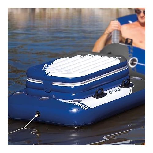 인텍스 Intex Blue/White Plastic Inflatable Floating Ice Chest