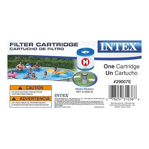 인텍스 Intex Swimming Pool Easy Set Filter Cartridge Replacement - Type H (4 Pack)