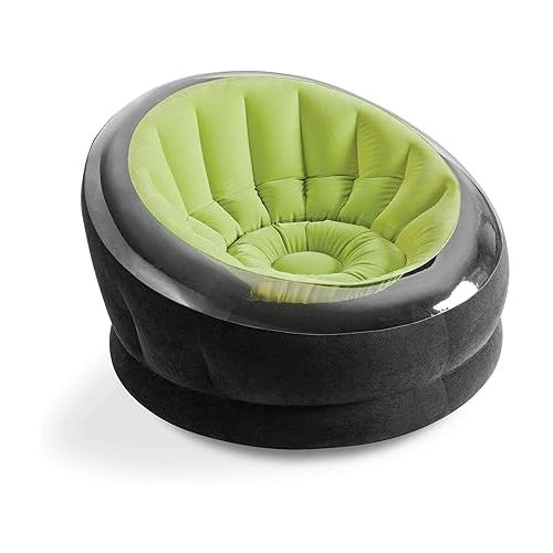 인텍스 Intex 68581EP Inflatable Empire Chair: Durable Outdoor Use - 2-PLY Laminate - Velvety Surface - Flocked Construction - Green