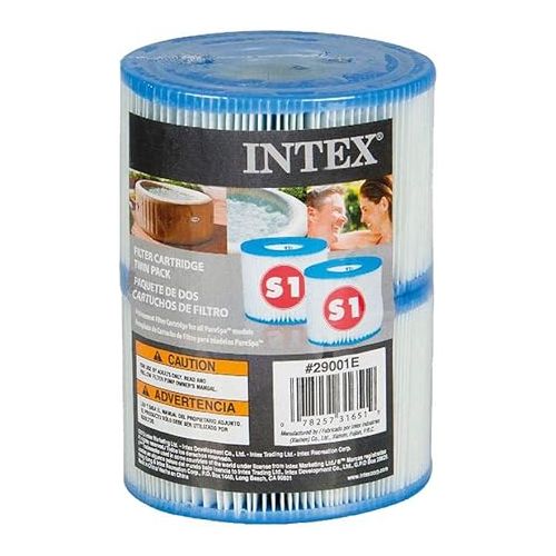 인텍스 Intex 29001E PureSpa Type S1 Easy Set Pool and Spa Filter Replacement Cartridges, 6 Filters