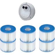 Intex PureSpa LED Spa Light + Type S1 Pool Filter Replacement Cartridge (6 Pack)