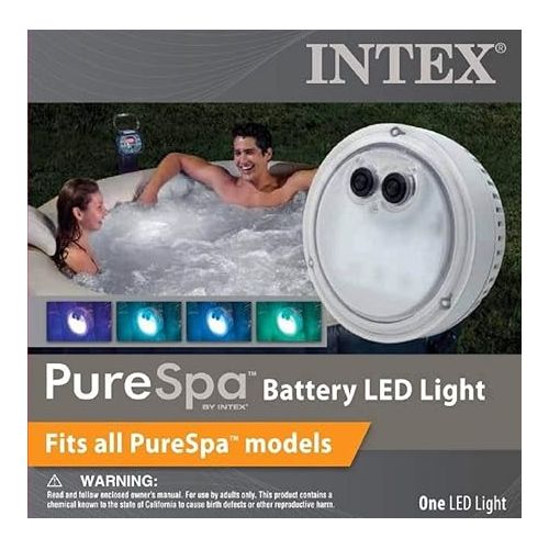 인텍스 Intex PureSpa LED Spa Light + Type S1 Pool Filter Replacement Cartridge (6 Pack)