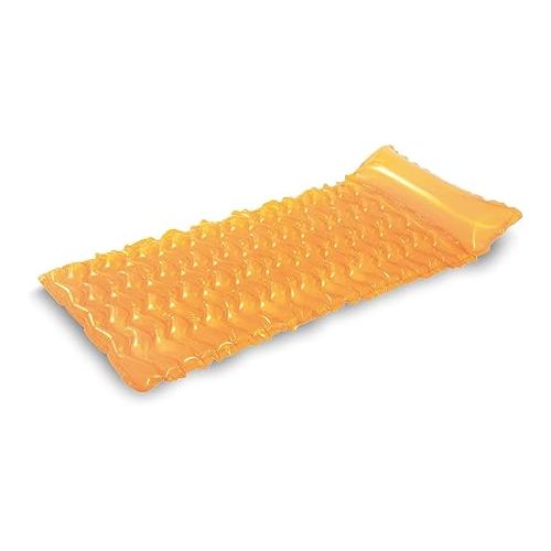 인텍스 Intex - Tote-N-Float Wave Inflatable Air Mat, (90 inches X 34 inches), (Colors May Vary), (2 Pack)