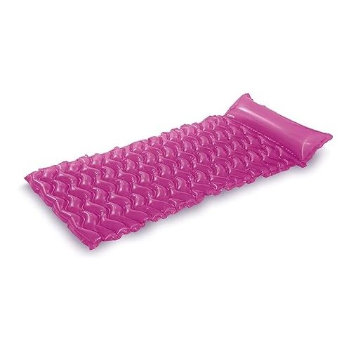 인텍스 Intex - Tote-N-Float Wave Inflatable Air Mat, (90 inches X 34 inches), (Colors May Vary), (2 Pack)