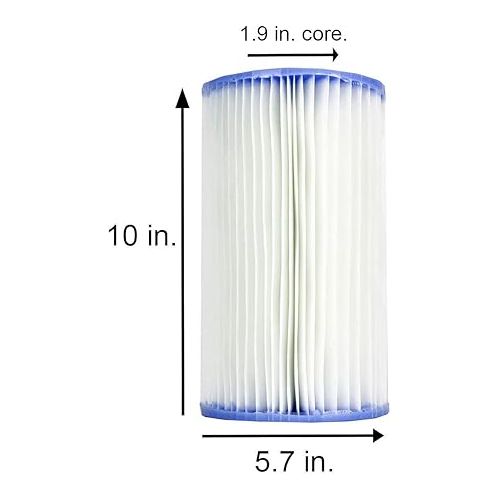 인텍스 Intex Corp Type B Pool Filter Cartridge (6pk) - 59905 Filters Value Pack- for Use with Pumps: 56633, 56634, 56621, 56622, 56611, 56612