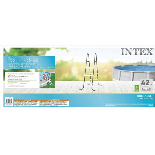 인텍스 Intex Steel Frame Above Ground Swimming Pool Ladder for 42 Wall Height Pools