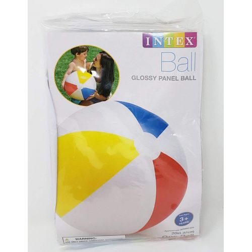 인텍스 Intex Beach Ball Inflatable Pool, 20 Large Glossy Panel (4 Pack)