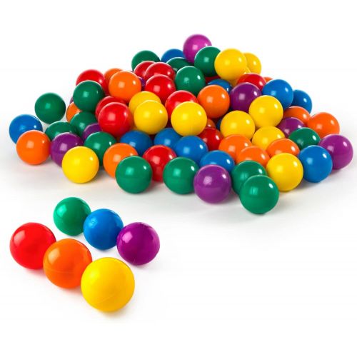 인텍스 Intex 3-1/8 Fun Ballz - 100 Multi-Colored Plastic Balls, for Ages 2+