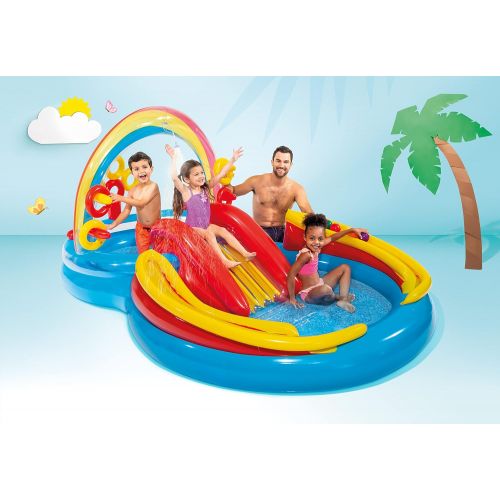 인텍스 Intex Rainbow Ring Inflatable Play Center, 117 X 76 X 53, for Ages 2+