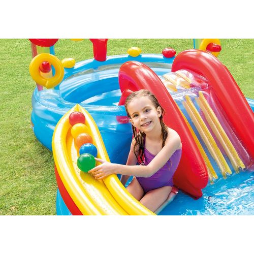 인텍스 Intex Rainbow Ring Inflatable Play Center, 117 X 76 X 53, for Ages 2+