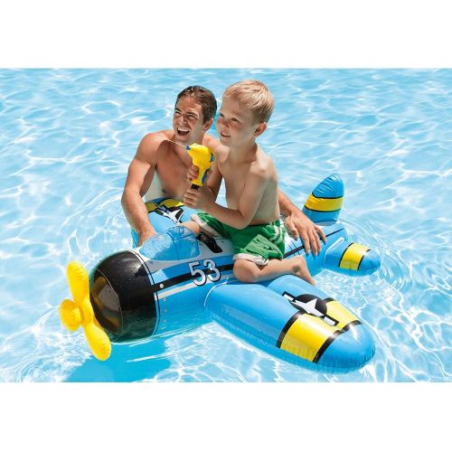 인텍스 Intex Water Gun Plane Ride-On, 52 x 51, for Ages 3+, 1 Pack (Colors May Vary)