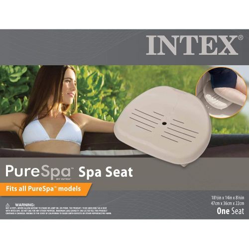 인텍스 Intex Seat for Inflatable PureSpa Hot Tub + PureSpa Cup Holder & Tray Accessory