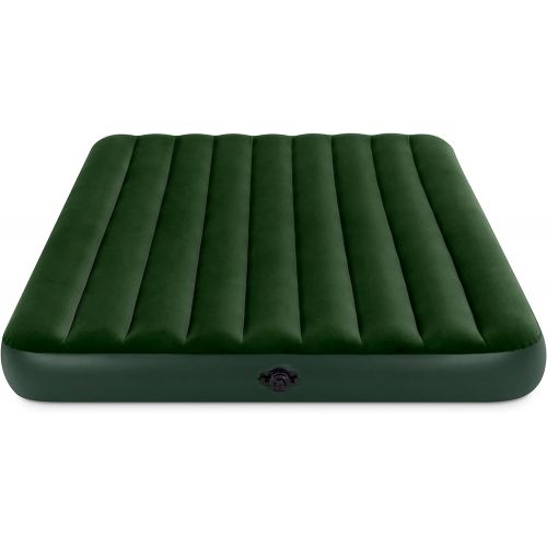 인텍스 Intex Prestige Downy Airbed Kit with Hand Held Battery Pump, Queen