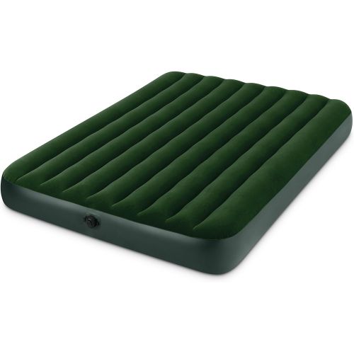 인텍스 Intex Prestige Downy Airbed Kit with Hand Held Battery Pump, Queen