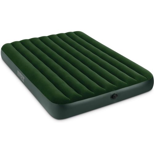 인텍스 Intex Prestige Downy Airbed Kit with Hand Held Battery Pump, Queen