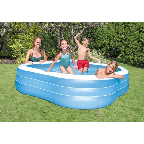 인텍스 Intex Swim Center Family Inflatable Pool, 90 X 90 X 22, for Ages 6+, Color may vary
