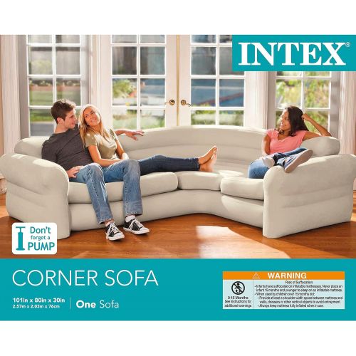 인텍스 Intex Inflatable Corner Sofa, 101 X 80 X 30