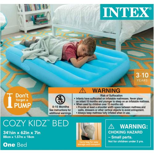 인텍스 Intex Cozy Kidz Inflatable Airbed, Color May Vary, 1 Bed