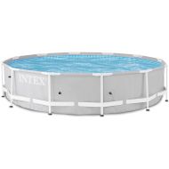 Intex 12 Foot x 30 Inches Durable Prism Steel Frame Above Ground Swimming Pool