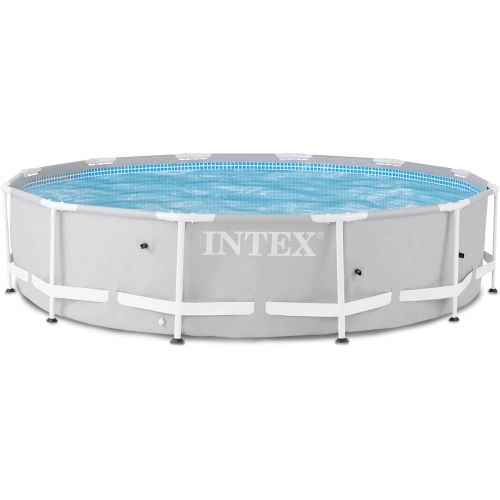 인텍스 Intex 12 Foot x 30 Inches Durable Prism Steel Frame Above Ground Swimming Pool