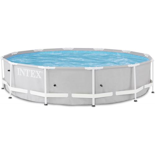 인텍스 Intex 12 Foot x 30 Inches Durable Prism Steel Frame Above Ground Swimming Pool