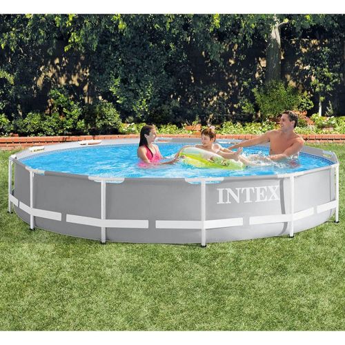 인텍스 Intex 12 Foot x 30 Inches Durable Prism Steel Frame Above Ground Swimming Pool