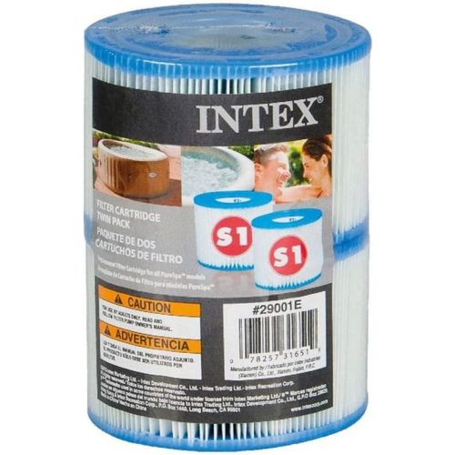 인텍스 Intex B01HMXBDGM PureSpa Type S1 Easy Set Pool Cartridges (4 Filters) | 29001E, 4 Pack, Blue