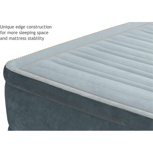 인텍스 Intex Comfort Plush Mid Rise Dura-Beam Airbed with Built-in Electric Pump, Bed Height 13, Full