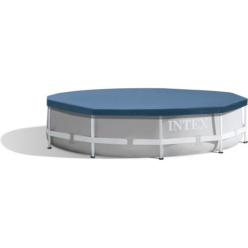 인텍스 Intex Round Metal Frame Pool Cover, Blue, 10 ft