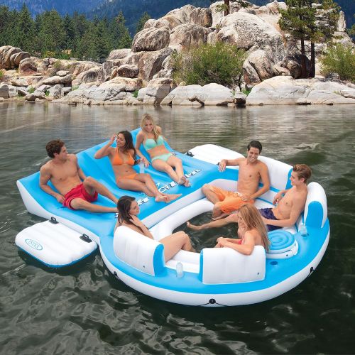 인텍스 Intex Splash N Chill, Inflatable Relaxation Island, 145X125X20