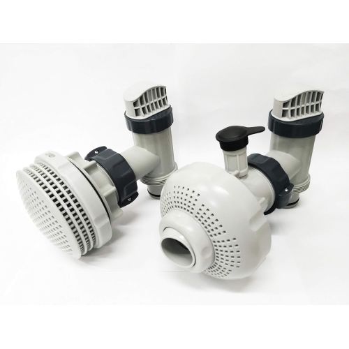 인텍스 Intex 26005E-LARGE Pool 1-1/2 Fittings Set 1900-2500GPH with 2 1-1/4 Strainers