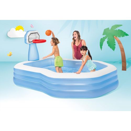 인텍스 Intex Shootin Hoops Swim Center Family Pool, for Ages 3+