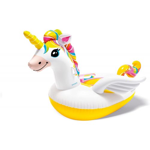 인텍스 Intex Unicorn Inflatable Ride-On Pool Float, 79 X 55 X 38