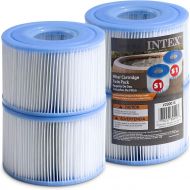 Intex Spa Filter Cartridges - Intex S1 Twin Pack For Intex Spa Filter Pumps set of 4 - Bundled with (2) SEWANTA Oil Absorbing Sponges.