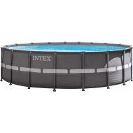 Intex 18ft X 52in Ultra Frame Pool Set with Sand Filter Pump, Ladder, Ground Cloth & Pool Cover