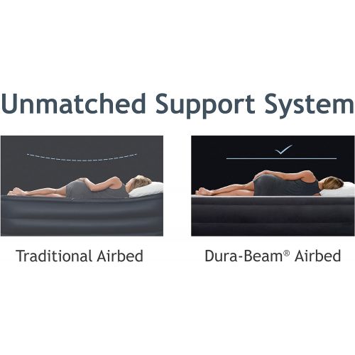 인텍스 Intex Dura-Beam Standard Series Deluxe Pillow Rest Raised Airbed with Internal Pump